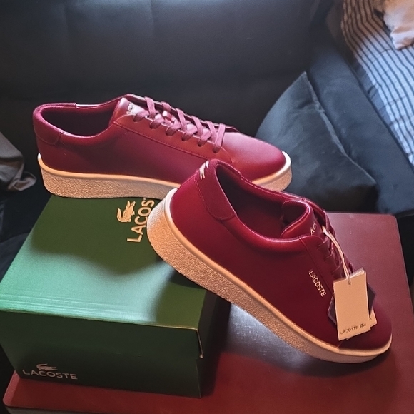 Lacoste Other - Lacoste Men's Burgundy Sneakers
